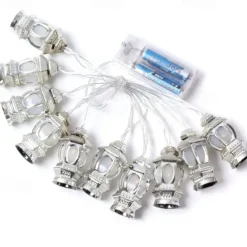 Ramadan Eid LED String Light Muslim Lantern Mubarak Lantern Oil Lamp AA Battery Box LED Party Home Decorative Lantern Lighting