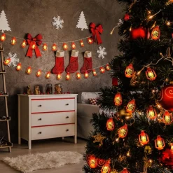 Ramadan Eid Lights Decoration Lantern LED String Lights 3M 20LEDs Battery Powered Kerosene Lamp for Courtyard Garden Holiday Family Ramadan Wedding Party Christmas Eid Festival Indoor Outdoor Decoration