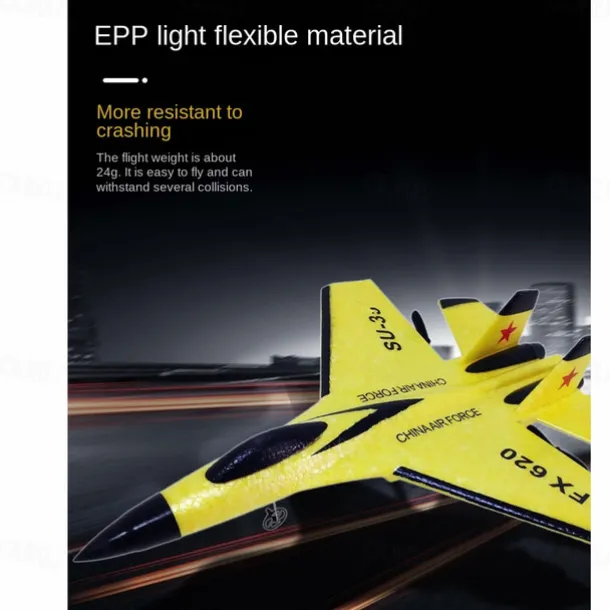 RC Foam Aircraft SU-35 Plane 2.4G Radio Control Glider Radio Remote Control SU-35 Tail Pusher Quadcopter Glider Aircraft Model Fighter Plane Glider Airplane Foam Boys Toys for Boy and Girls