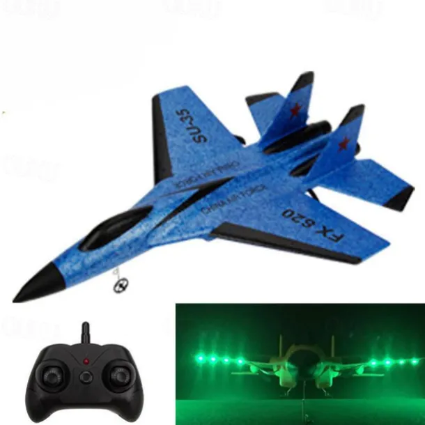 RC Foam Aircraft SU-35 Plane 2.4G Radio Control Glider Radio Remote Control SU-35 Tail Pusher Quadcopter Glider Aircraft Model Fighter Plane Glider Airplane Foam Boys Toys for Boy and Girls
