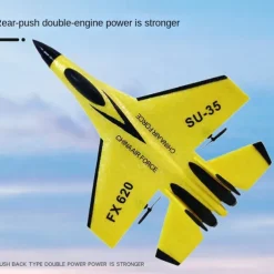 RC Foam Aircraft SU-35 Plane 2.4G Radio Control Glider Radio Remote Control SU-35 Tail Pusher Quadcopter Glider Aircraft Model Fighter Plane Glider Airplane Foam Boys Toys for Boy and Girls