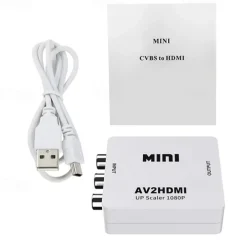 RCA To HDMI AV To HDMI Converter 1080P Mini RCA Composite CVBS Video Audio Converter Adapter Supporting PAL/NTSC For TV/PC/ PS3/ STB/Xbox VHS/VCR/Blue-Ray DVD Players