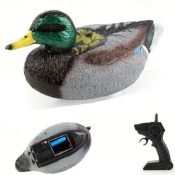 Realistic Green Head Duck Model Toy Boat Dual Version Sealed Waterproof Remote Control Boat For Kids Outdoor Pond Simulation Remote Control Boat