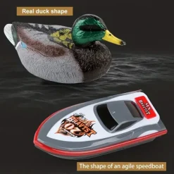 Realistic Green Head Duck Model Toy Boat Dual Version Sealed Waterproof Remote Control Boat For Kids Outdoor Pond Simulation Remote Control Boat