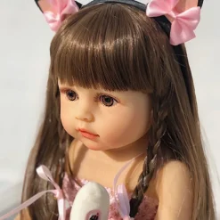 Realistic Reborn Baby Dolls with Clothes- 18 Inch Silicone Baby Girl Real Life Dolls with Full Body Vinyl Newborn Lifelike Weighted Dolls for Ages 3+ Gift