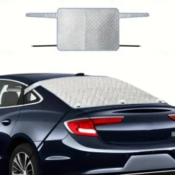 Rear Windshield Snow Cover Windshield Cover For Ice And Snow With 3 Magnetic Suction Points And 2 Fixed Hooks Suitable For Most Sedans And SUV