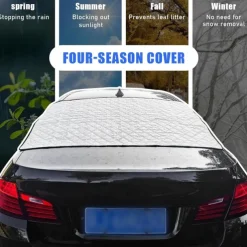 Rear Windshield Snow Cover Windshield Cover For Ice And Snow With 3 Magnetic Suction Points And 2 Fixed Hooks Suitable For Most Sedans And SUV