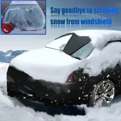 Rear Windshield Snow Cover Windshield Cover For Ice And Snow With 3 Magnetic Suction Points And 2 Fixed Hooks Suitable For Most Sedans And SUV