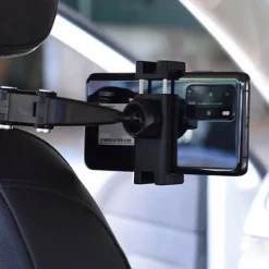 Rearview Mirror Phone Holder Universal 360 Degrees Rotating Car Phone Holder Car Rearview Mirror Mount Phone and GPS Holder for 47mm-71mm Wide Mobile Phones Use for Home Table Kitchen etc 1PCS