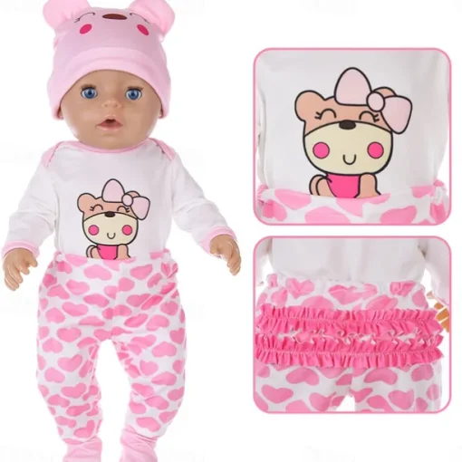 Reborn Baby Doll Clothes for 17-22 Inch Newborn Baby Doll Boy 17-22 inch Yellow Duck 5pcs Set Baby Doll Clothes Outfit Accessories fit 17-22 Inch Baby Doll Girl