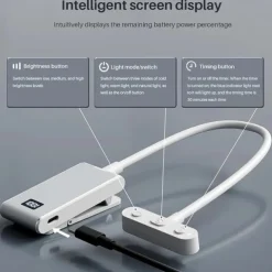 Rechargeable Aluminum Reading Light - 3 Colors, 3 Brightness Levels, Clip-On Mini Book Light, Anti-Blue Light, Flexible Bendable Design for Bedside, Study, and Nighttime Reading