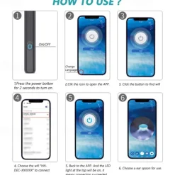 Rechargeable Ear Wax Removal Endoscope Kit with 5 Scoops, 8 Picks, and 1080P Camera, 1296P FHD Wireless Ear Otoscope with 6 LED 3.6mm Visual Ear Scope Camera