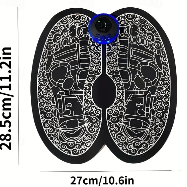 Rechargeable Electric Foot Massager - Improve Blood Circulation & Relax Muscles - Perfect Remote Control Pad For Men & Women