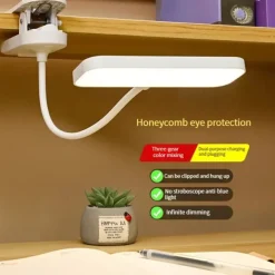 Rechargeable Led Desk Lamp 3 Light Color Adjustable Night-time Studying Reading Standing Clip Desk Lamp