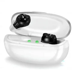 Rechargeable Mini Hearing Aids for Elderly - Inner Ear Sound Amplifier with Charging Case, Ideal for Hearing Loss