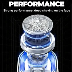 Rechargeable Waterproof Electric Shaver with Mini Trimmer and Reciprocating Cutter Head for Men - Perfect for Beard Shaving and Grooming