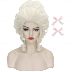 Red Queen Heart Cosplay Wig for Women Girls Pre-styled Fluffy Short Curly Anime Cosplay Party Wigs Halloween Wigs