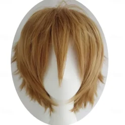 Red Wigs For Women Short Fashion Pointed Layered Anime Cosplay Wigs Carnival Christmas Carnival Dress Up Party Wig Gifts