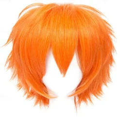 Red Wigs For Women Short Fashion Pointed Layered Anime Cosplay Wigs Carnival Christmas Carnival Dress Up Party Wig Gifts