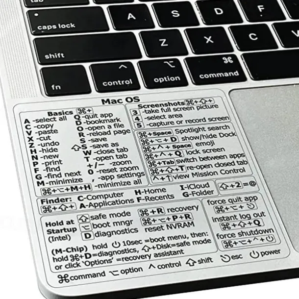 Reference Keyboard Shortcut Sticker Adhesive For PC Laptop Desktop Shortcut Sticker for Apple Mac Chromebook Window Photoshop