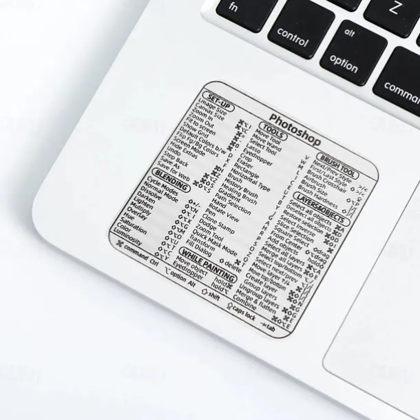 Reference Keyboard Shortcut Sticker Adhesive For PC Laptop Desktop Shortcut Sticker for Apple Mac Chromebook Window Photoshop