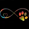 Reflective Love Heart Footprint Sticker Car Sticker Dog Paw Stickers Vinyl Decals Stickers For Cars Trucks Windows Walls Laptops Cute Decoration