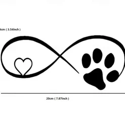 Reflective Love Heart Footprint Sticker Car Sticker Dog Paw Stickers Vinyl Decals Stickers For Cars Trucks Windows Walls Laptops Cute Decoration