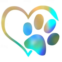 Reflective Love Heart Footprint Sticker Car Sticker Dog Paw Stickers Vinyl Decals Stickers For Cars Trucks Windows Walls Laptops Cute Decoration