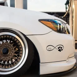 Reflective Love Heart Footprint Sticker Car Sticker Dog Paw Stickers Vinyl Decals Stickers For Cars Trucks Windows Walls Laptops Cute Decoration