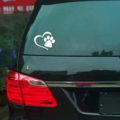 Reflective Love Heart Footprint Sticker Car Sticker Dog Paw Stickers Vinyl Decals Stickers For Cars Trucks Windows Walls Laptops Cute Decoration