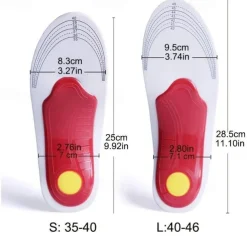 Relieve Foot Pain Instantly with EVA Arch Support Orthotic Insoles - Buy One Size Up for Maximum Comfort!