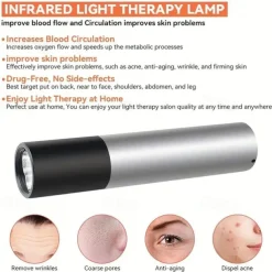 Relieve Pain & Increase Healing With 630nm, 660nm & 850nm Red Light Therapy Flashlight