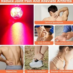 Relieve Pain & Increase Healing With 630nm, 660nm & 850nm Red Light Therapy Flashlight