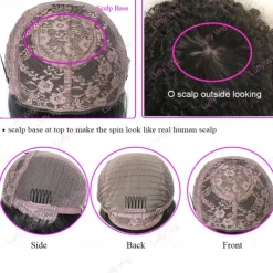 Remy Human Hair Wig Curly With Bangs Natural Black Capless Brazilian Hair Women's Natural Black #1B 8 inch 10 inch 12 inch Vacation Party / Evening Daily Wear