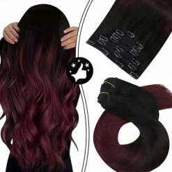 Remy Human Hair Wig Straight Black Burgundy Cosplay Classic Comfortable Brazilian Hair Women Black / Dark Wine 10 inch 12 inch 14 inch Vacation Party / Evening Daily