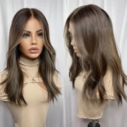 Remy Human Hair 5x5 Closure 13x4 Lace Front Wig Layered Haircut Brazilian Hair Wavy Multi-color Wig 130% 150% Density with Baby Hair 100% Virgin Glueless Pre-Plucked For Women Long Human Hair Lace Wig