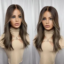 Remy Human Hair 5x5 Closure 13x4 Lace Front Wig Layered Haircut Brazilian Hair Wavy Multi-color Wig 130% 150% Density with Baby Hair 100% Virgin Glueless Pre-Plucked For Women Long Human Hair Lace Wig