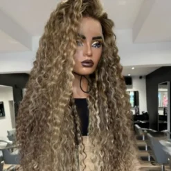 Remy Human Hair 5x5 Closure 13x4 Lace Front Wig Free Part Brazilian Hair Curly Water Wave Multi-color Wig 130% 150% Density with Baby Hair Ombre Hair Glueless Pre-Plucked For Women Long Human Hair