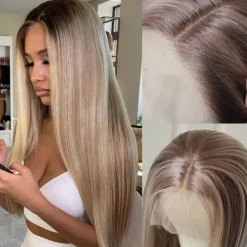 Remy Human Hair 13x6 Lace Front 13x4 Lace Front 4x4 Lace Front Wig Side Part Middle Part Free Part Brazilian Hair Body Wave Wavy Dark Gray Multi-color Wig 130% 150% 180% Density with Baby Hair