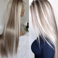 Remy Human Hair 13x6 Lace Front 13x4 Lace Front 4x4 Lace Front Wig Side Part Middle Part Free Part Brazilian Hair Body Wave Wavy Dark Gray Multi-color Wig 130% 150% 180% Density with Baby Hair