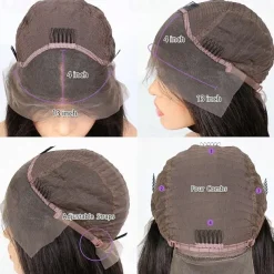 Remy Human Hair 13x6 Lace Front 13x4 Lace Front 4x4 Lace Front Wig Side Part Middle Part Free Part Brazilian Hair Body Wave Wavy Dark Gray Multi-color Wig 130% 150% 180% Density with Baby Hair