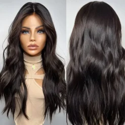 Remy Human Hair 13x4 Lace Front Wig Middle Part Brazilian Hair Wavy Multi-color Wig 130% 150% Density with Baby Hair Highlighted / Balayage Hair Glueless For Women Long Human Hair Lace Wig