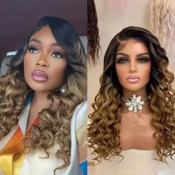 Remy Human Hair 13x4 Lace Front Wig Free Part Brazilian Hair Loose Wave Loose Deep Wave Multi-color Wig 130% 150% Density with Baby Hair Ombre Hair Glueless Pre-Plucked For Women Long Human Hair Lace