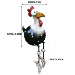 Resin Big Eye Chicken Handicraft Ornaments Hanging Foot Chicken Pendant Home Decor Garden Resin Ornaments