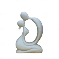 Resin Couple Kissing Statue, Artistic Craft for Home Living Room Office Cafe Decor, Versatile Indoor & Outdoor Tabletop Entrance Ornament Valentine's Day