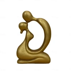 Resin Couple Kissing Statue, Artistic Craft for Home Living Room Office Cafe Decor, Versatile Indoor & Outdoor Tabletop Entrance Ornament Valentine's Day