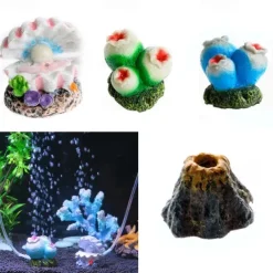 Resin Pearl Shell Air Bubble Stone Fish Tank Decoration Aquarium Decor Air Stone Oxygen Pump Air Pump Bubbler Ornament