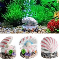 Resin Pearl Shell Air Bubble Stone Fish Tank Decoration Aquarium Decor Air Stone Oxygen Pump Air Pump Bubbler Ornament
