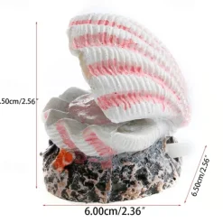 Resin Pearl Shell Air Bubble Stone Fish Tank Decoration Aquarium Decor Air Stone Oxygen Pump Air Pump Bubbler Ornament