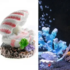 Resin Pearl Shell Air Bubble Stone Fish Tank Decoration Aquarium Decor Air Stone Oxygen Pump Air Pump Bubbler Ornament